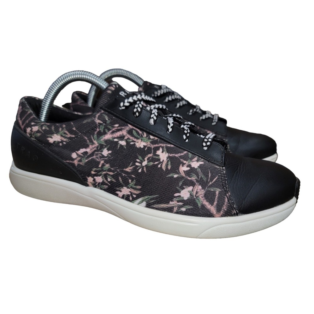 Traq‎ by Alegria Qest Jungle Fauna Womens Black Floral Step Tracker Shoes US 9.5